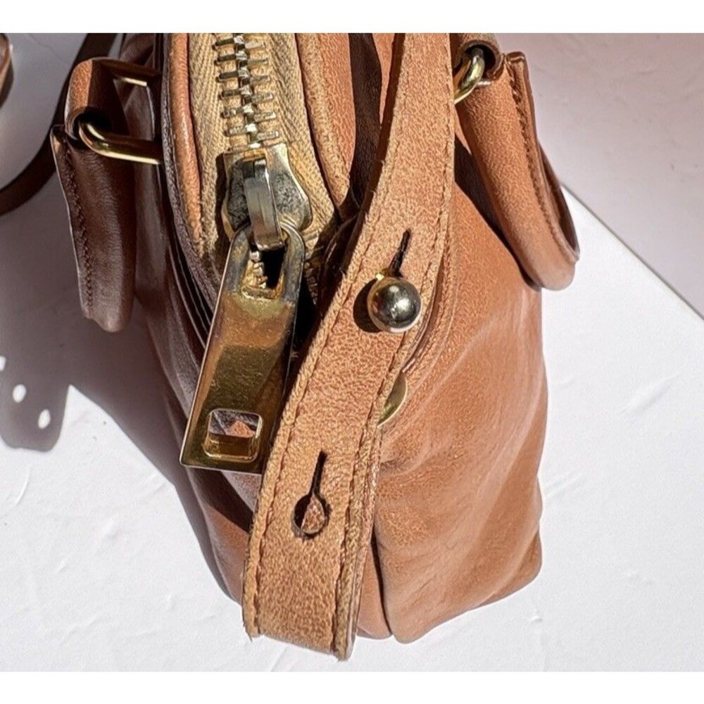 MARC JACOBS Preston Convertible Camel Brown Leather Tote Handbag Rare Authentic - Picture 7 of 16